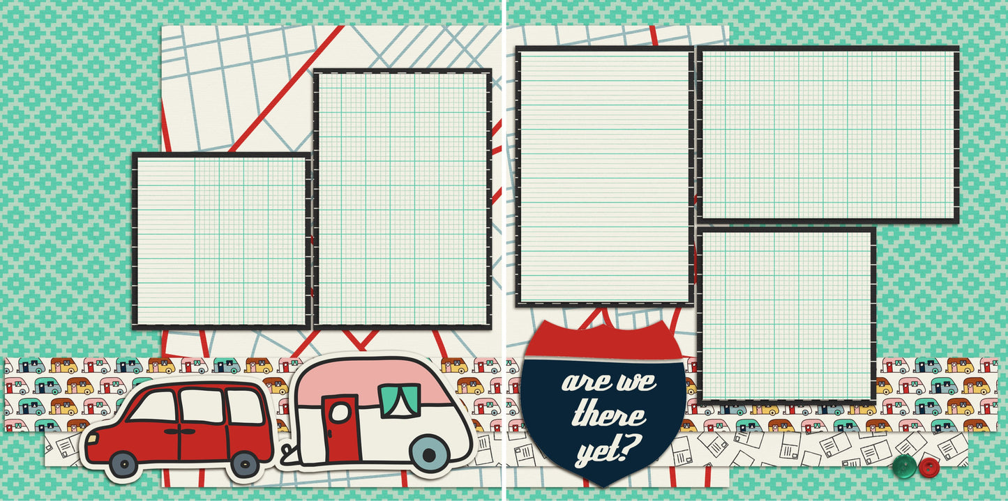 Are We There Yet - 111 - EZscrapbooks Scrapbook Layouts Camping - Hiking, Vacation