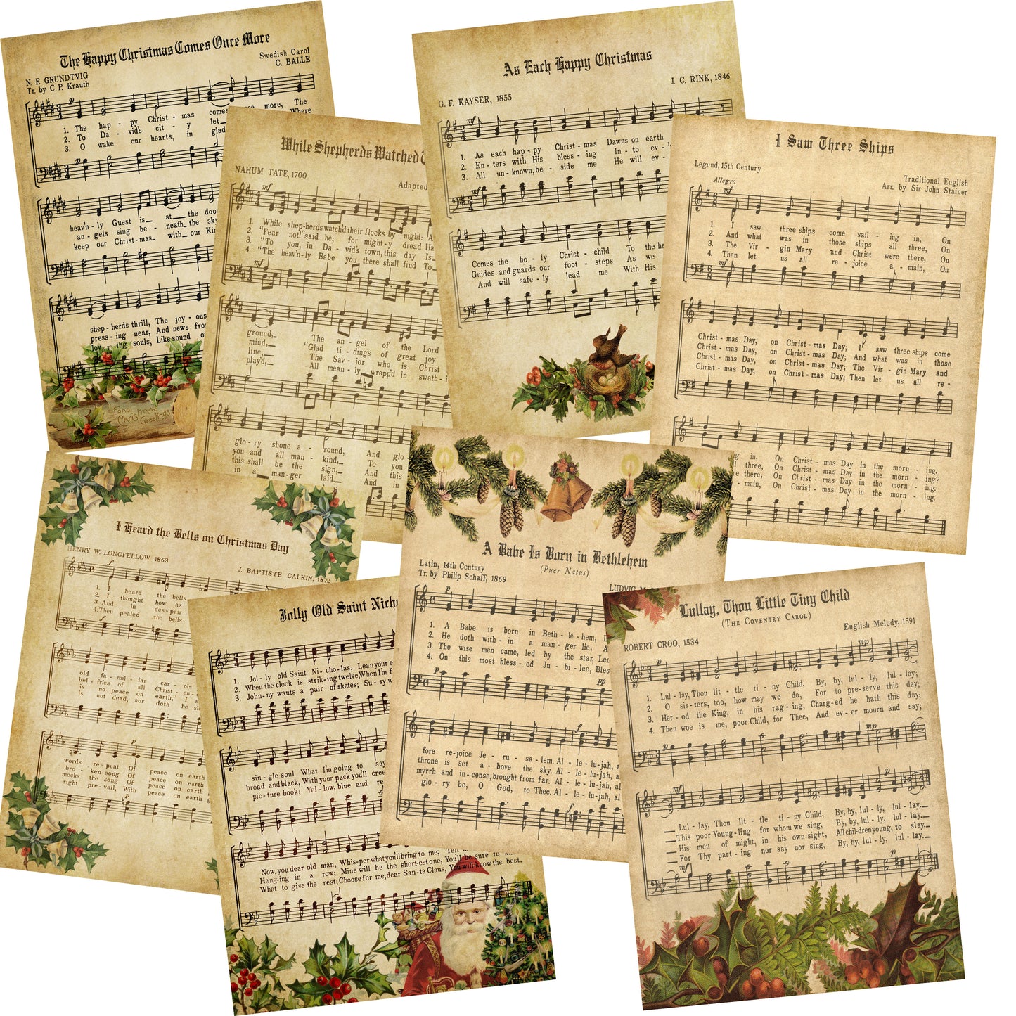 Vintage Christmas Sheet Music - 7383