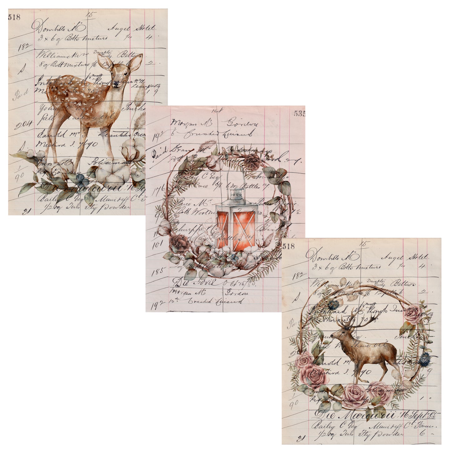 Christmas Ephemera Wreath Paper Pack - 7957