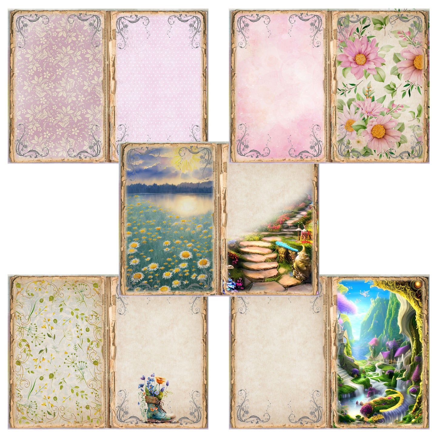 Easter in Wonderland Blank Journal Pages - 23-7165