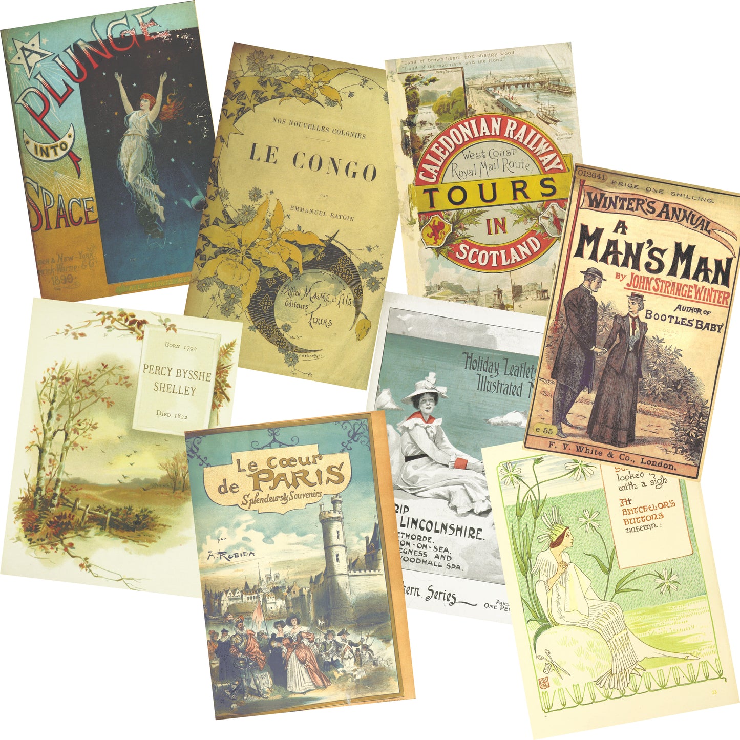 Vintage Distressed Book Covers - 2 - 7349