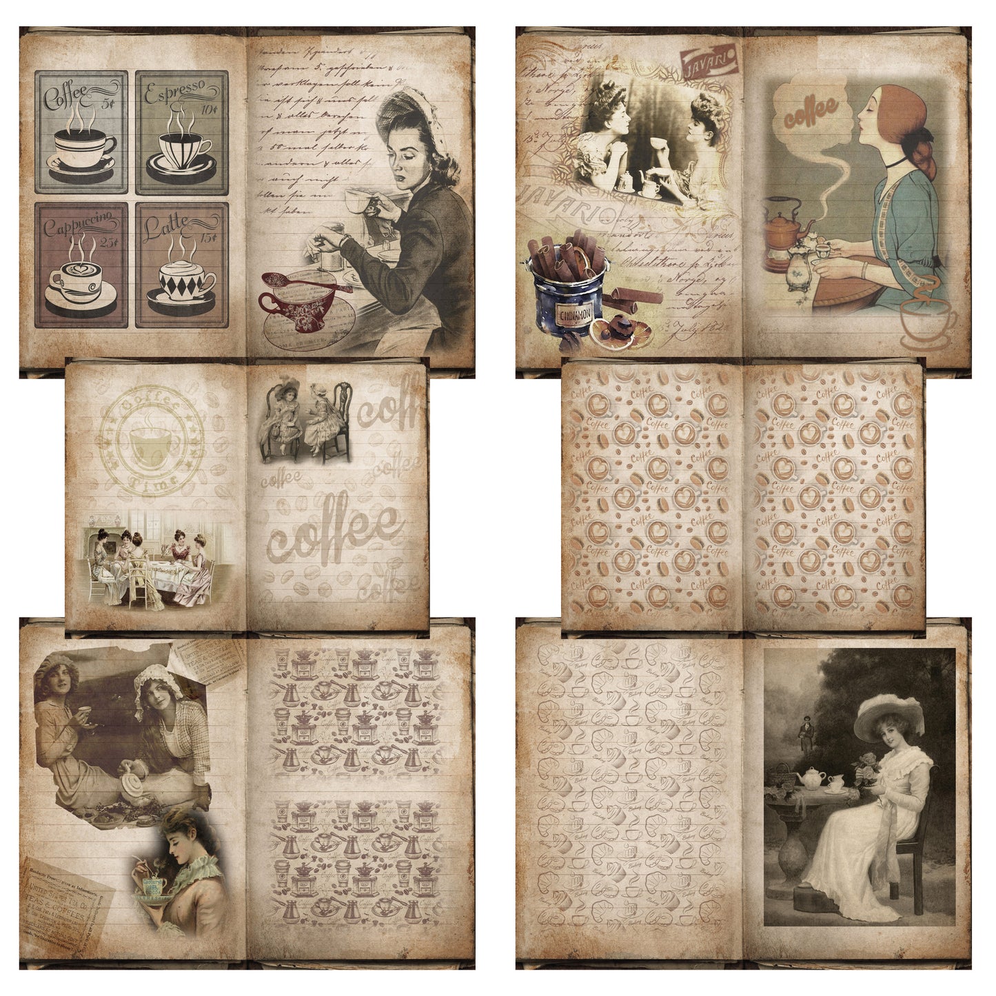 Coffee Time Journal Pages - 7765