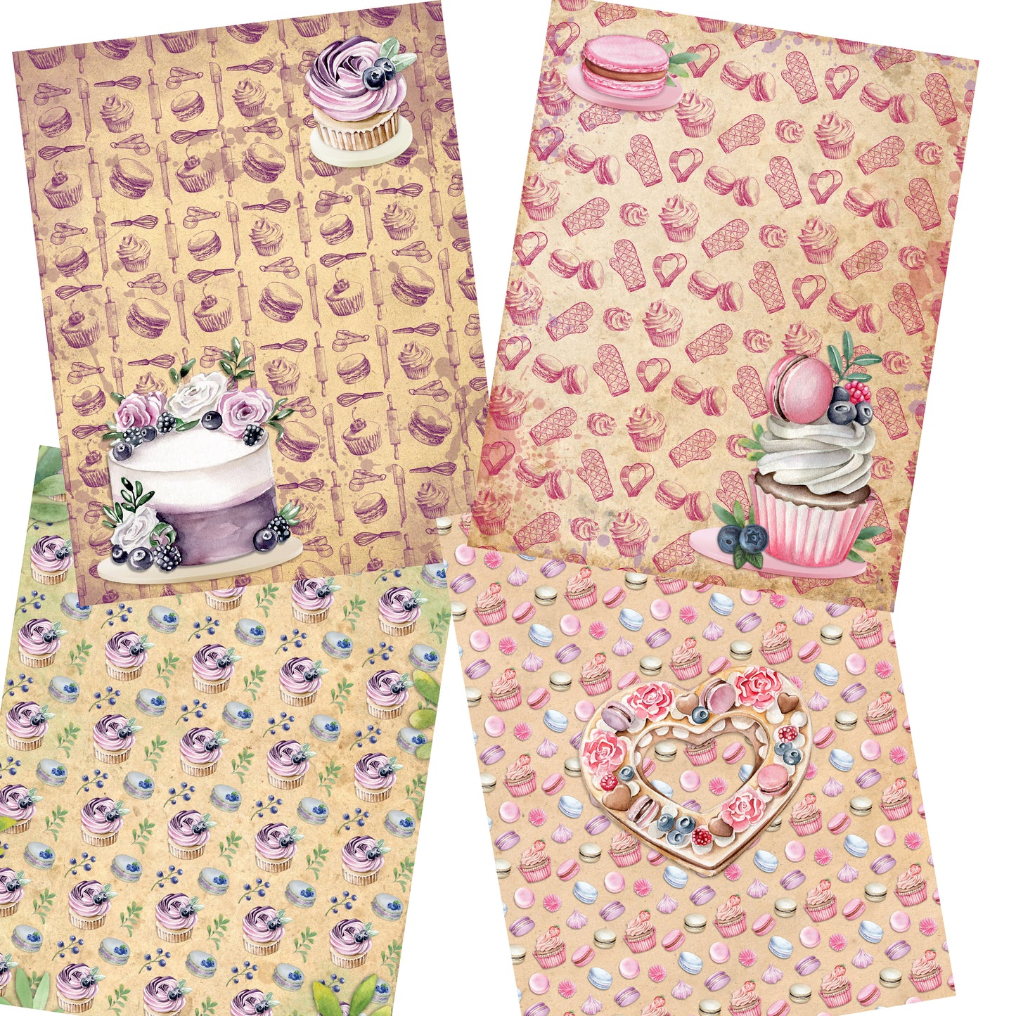 Macaroons & Cupcakes Paper Pack - 7357