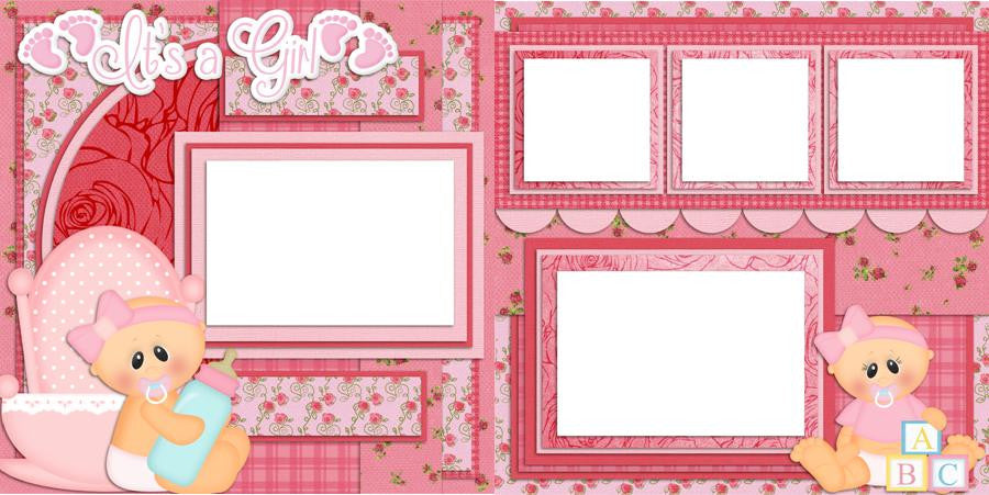 Baby Girl - 422 - EZscrapbooks Scrapbook Layouts Baby - Toddler