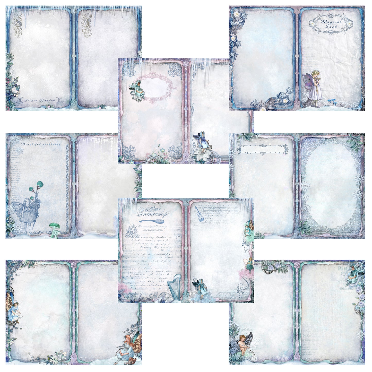 Winter Fairies Journal Pages - 7945