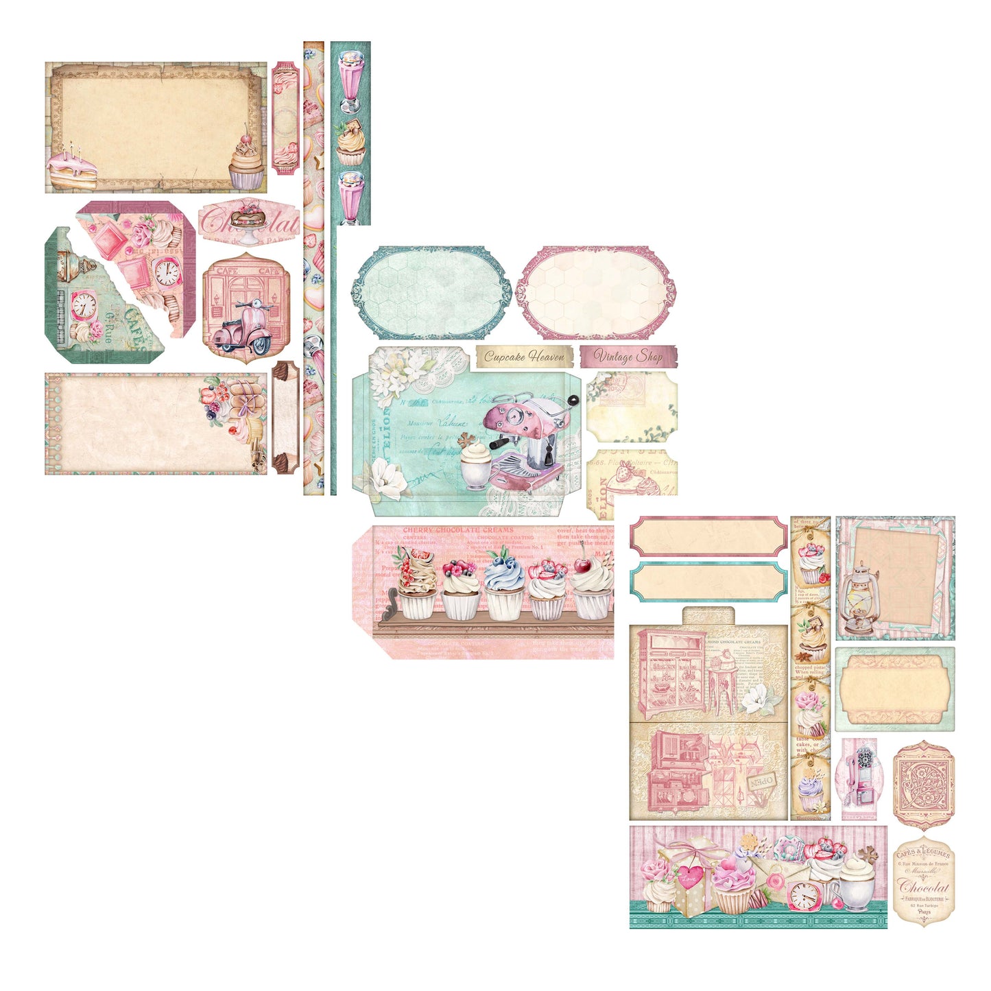 Shabby Vintage Cupcake Shop Embellishment Pack - 7660