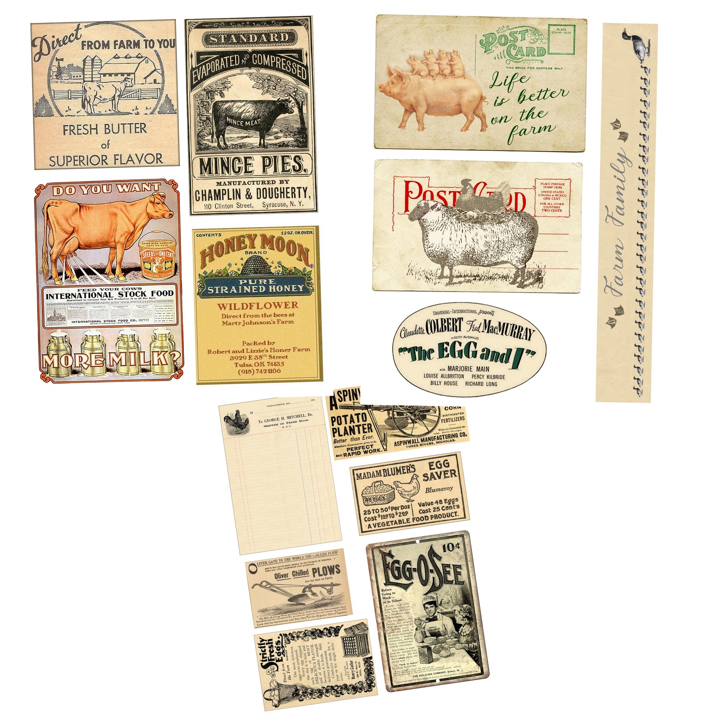 Farmhouse Ephemera Embellishment Pack - 7437