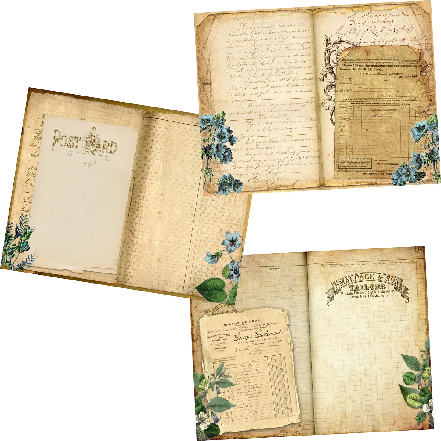 Ephemera Journal Paper Pack - 7096 - EZscrapbooks Scrapbook Layouts Journals