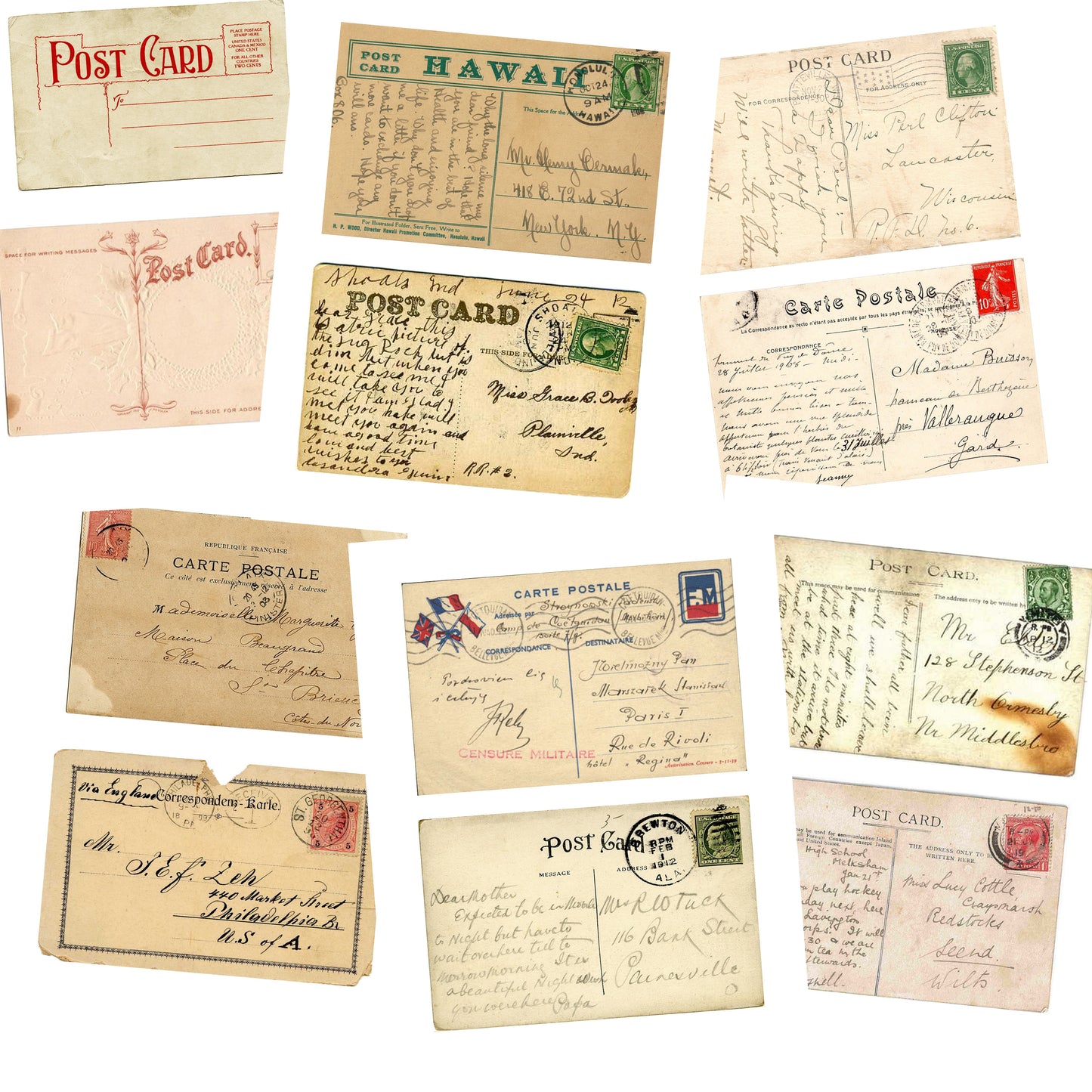 Antique Mailing Ephemera - 7433