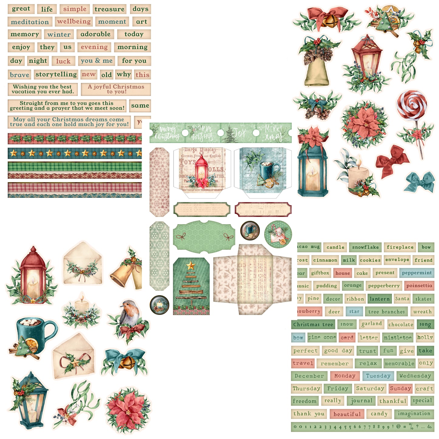 Cozy Christmas Embellishment Pack - 7588