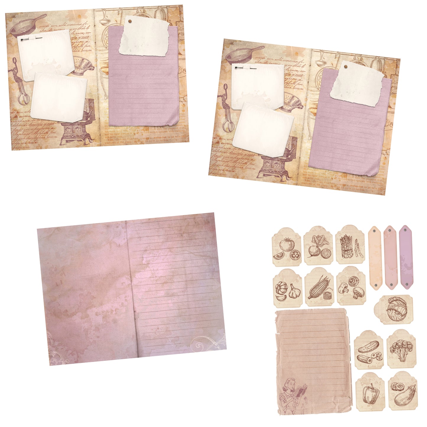 Recipe Journal - 7161 - EZscrapbooks Scrapbook Layouts Journals