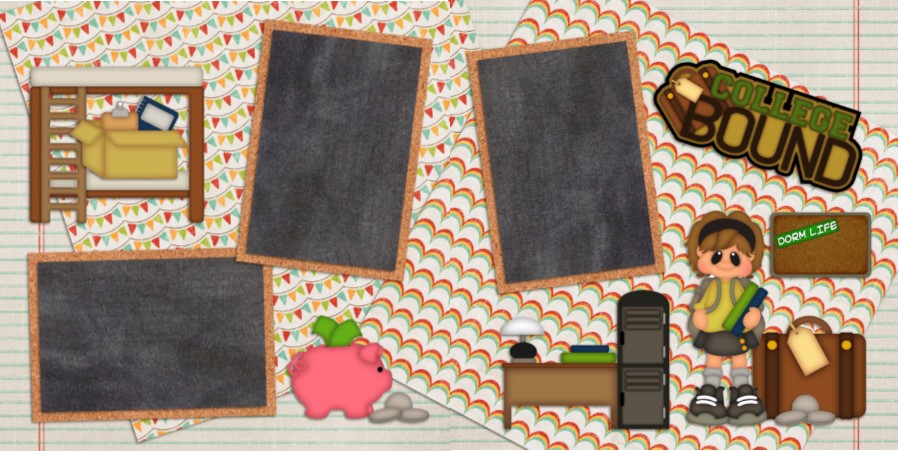 College Bound Girl - 780 - EZscrapbooks Scrapbook Layouts School