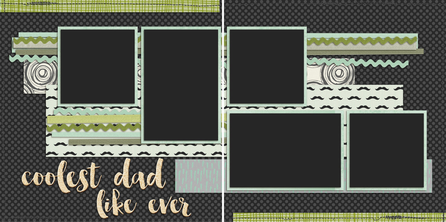 Coolest Dad Ever - 2042 - EZscrapbooks Scrapbook Layouts Family, seasons