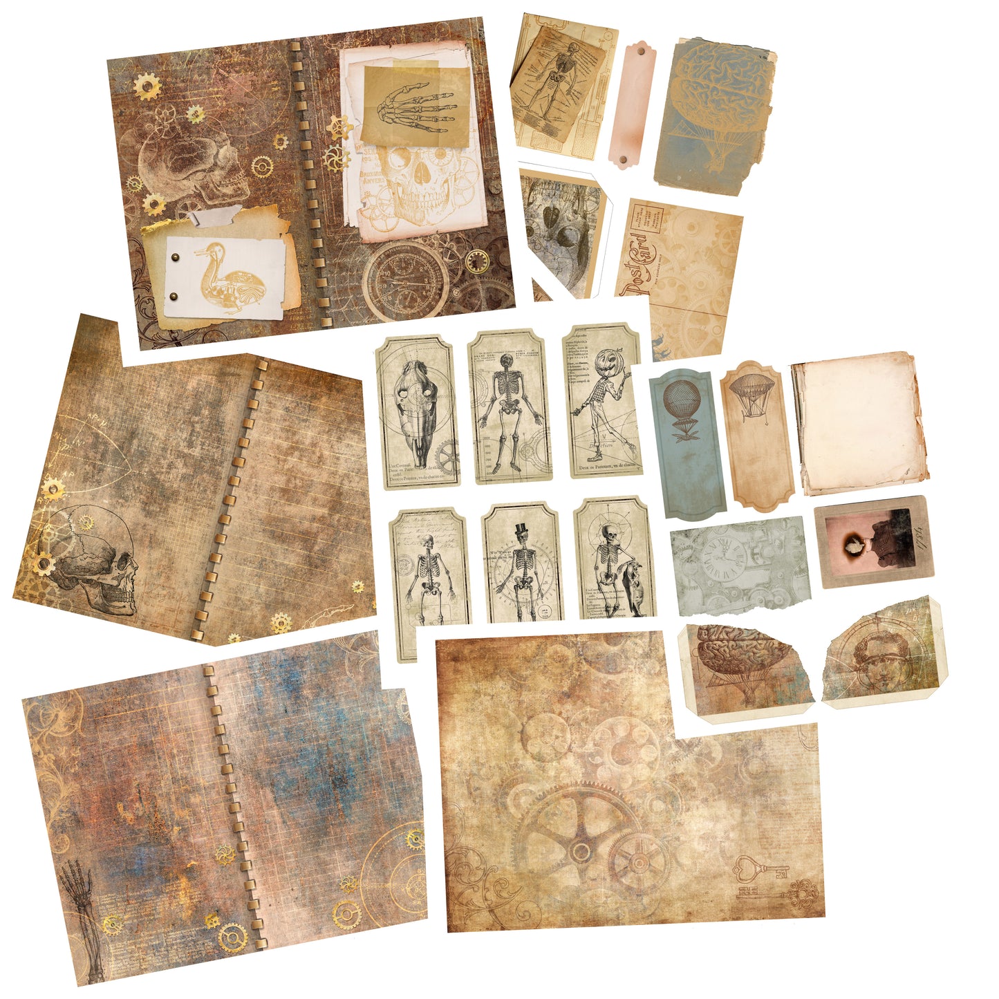 Steampunk Halloween Junk Journal - 7240 - EZscrapbooks Scrapbook Layouts Halloween, Journals, Steampunk