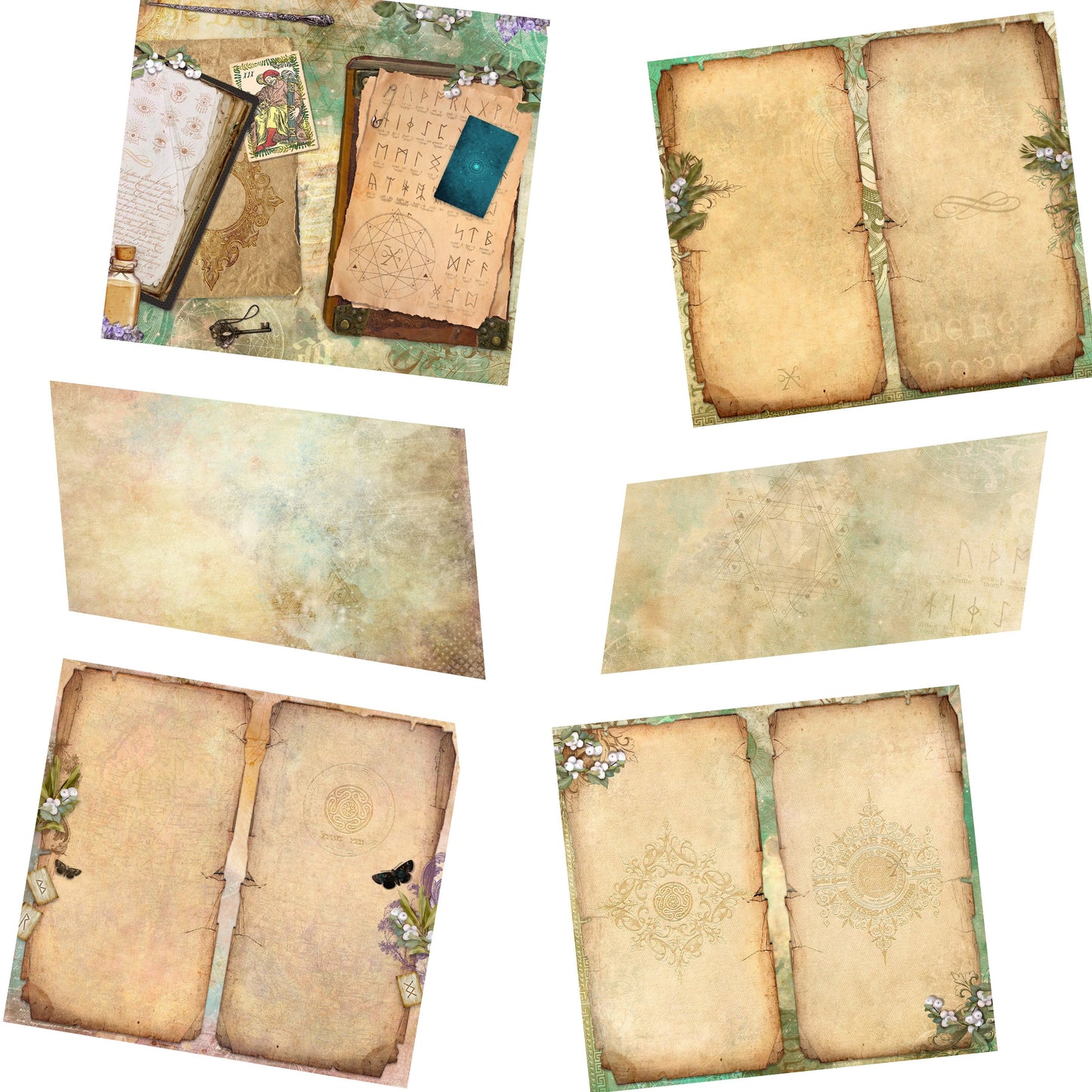 Book of Spells Narrow Journal Pages - 7548