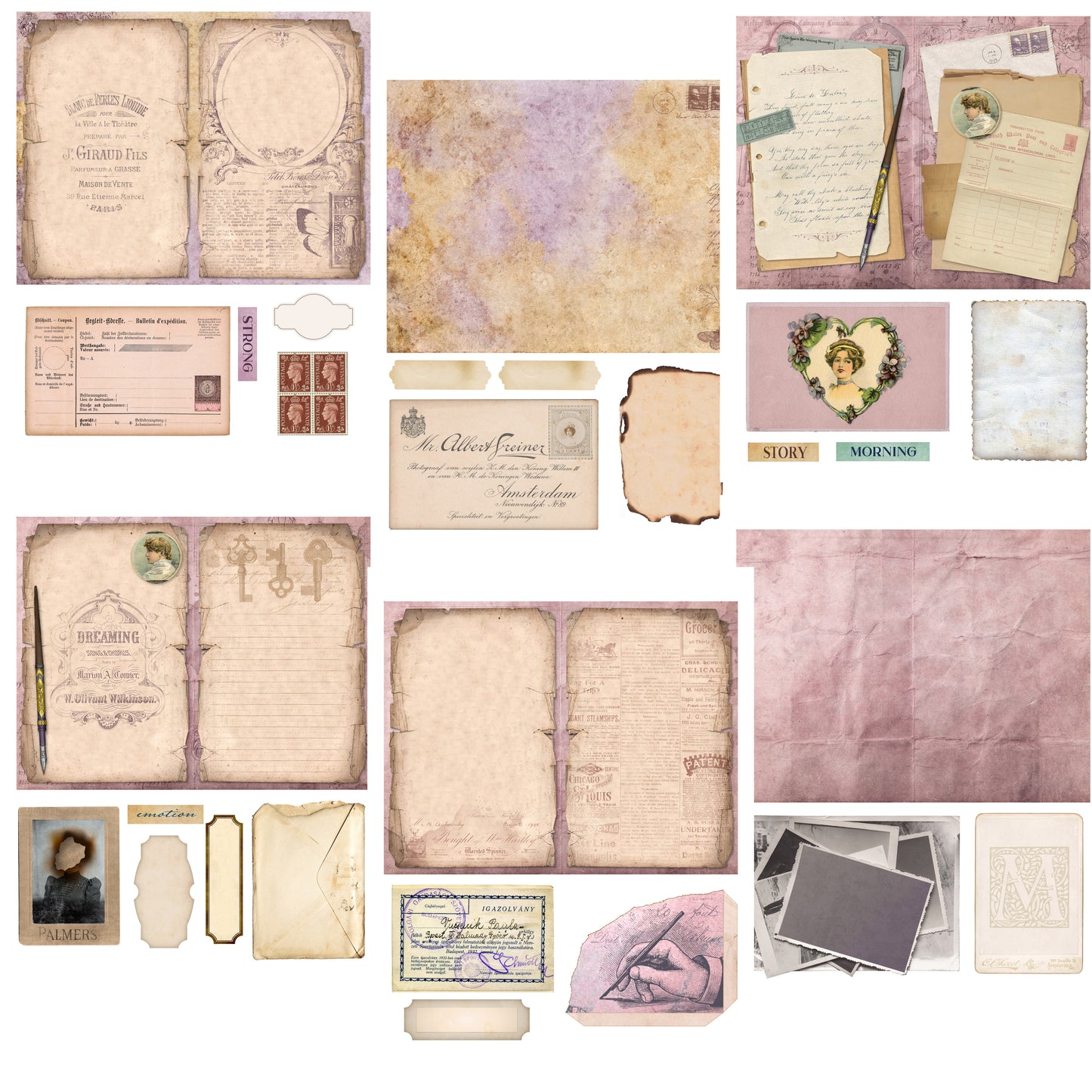 My Secret Vintage Mini Journal Pages - 7545
