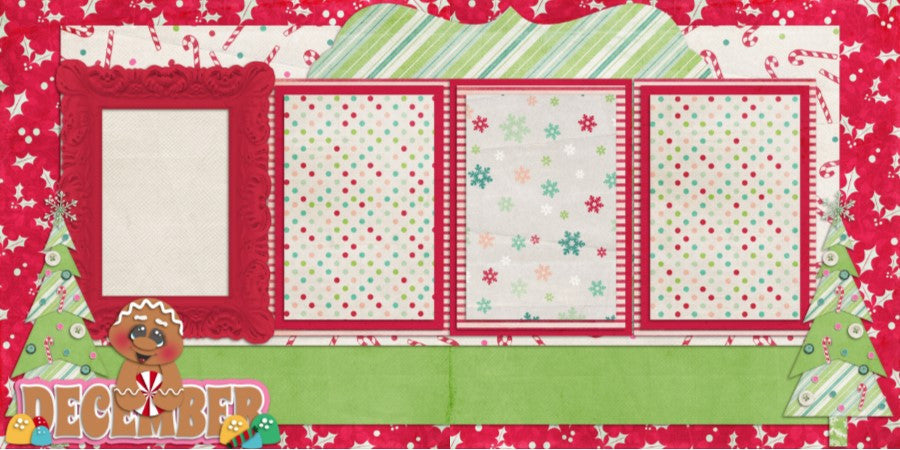 Months of the Year - 12 Double Page Layouts - EZscrapbooks Scrapbook Layouts Family, Months of the Year