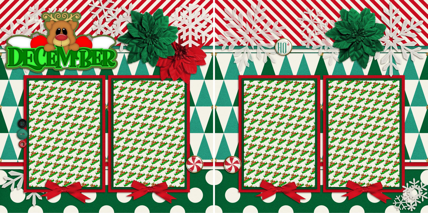 December TBD - 978 - EZscrapbooks Scrapbook Layouts Christmas, Months of the Year, Winter