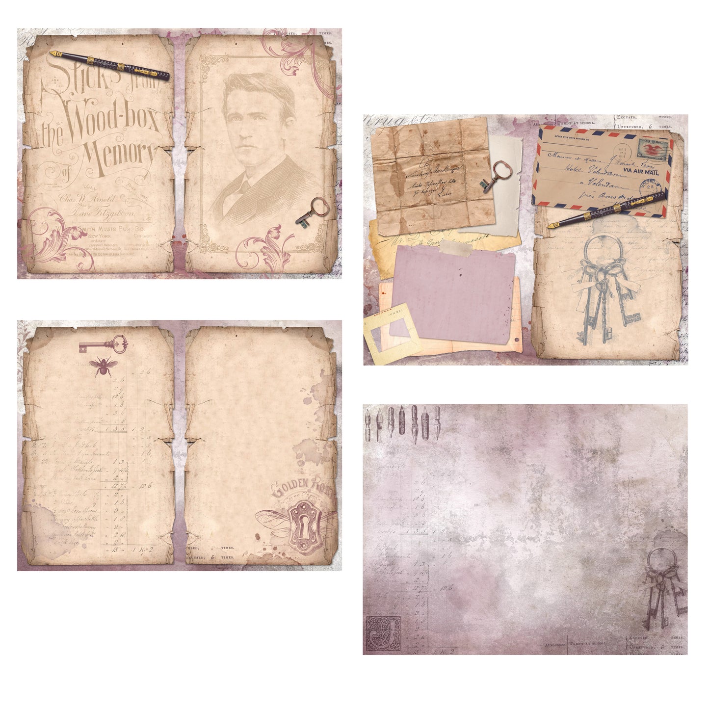 My Secret Vintage Journal Pages - 7543