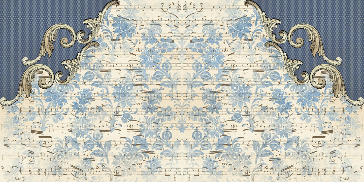 Blue Ornate Ephemera NPM - 6474