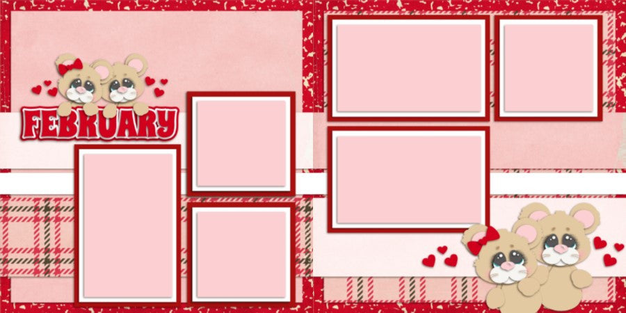 February - 357 - EZscrapbooks Scrapbook Layouts Months of the Year, seasons