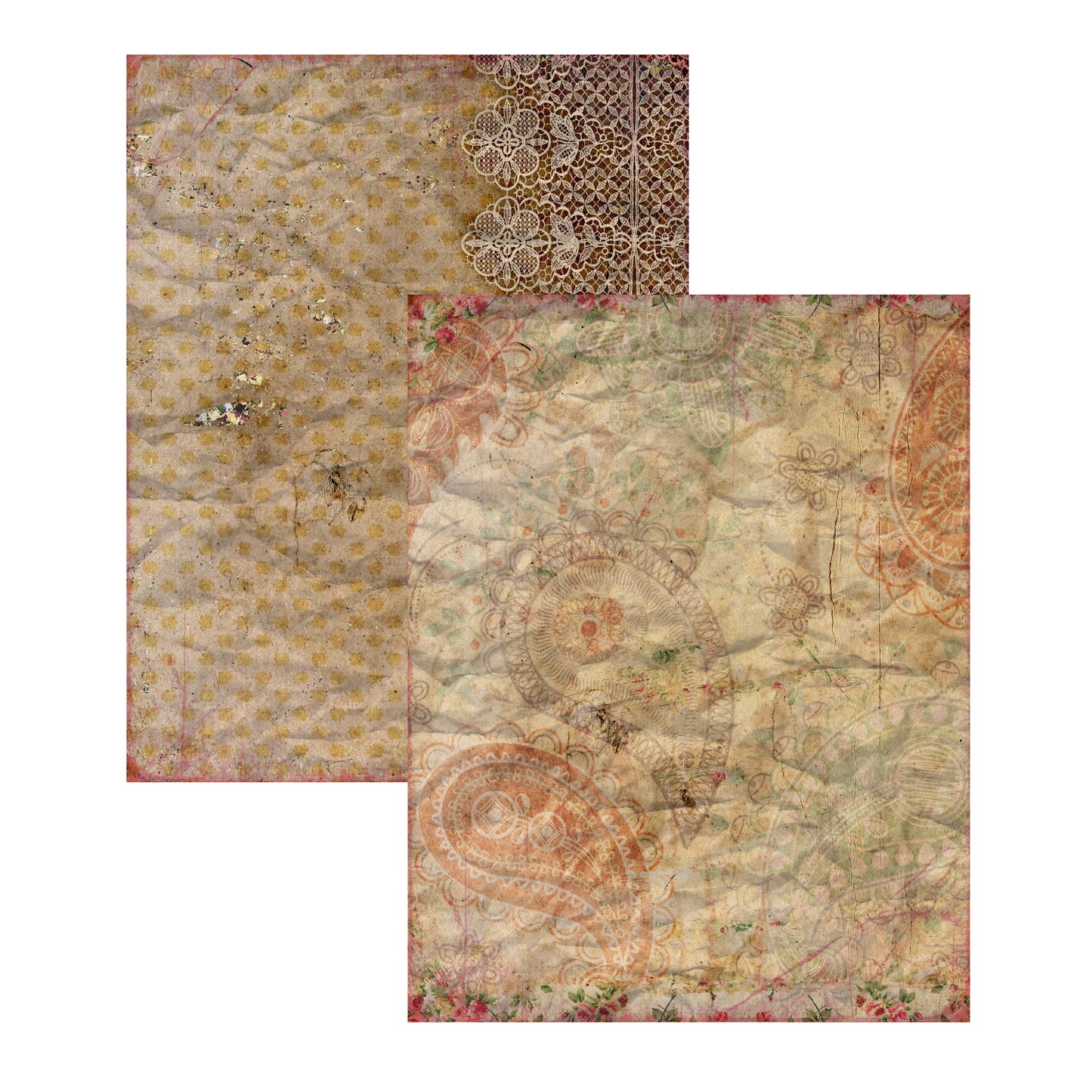 Grunge Journal Paper Pack - 7024 - EZscrapbooks Scrapbook Layouts Journals, travel