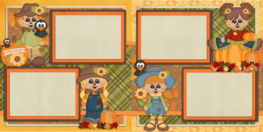 Happy Fall Girls - 427 - EZscrapbooks Scrapbook Layouts Fall - Autumn, Girls