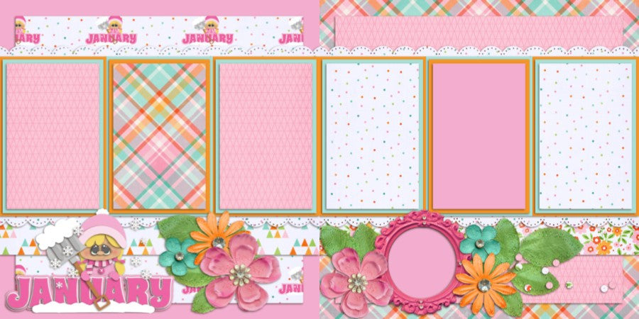 January - 356 - EZscrapbooks Scrapbook Layouts Months of the Year, seasons