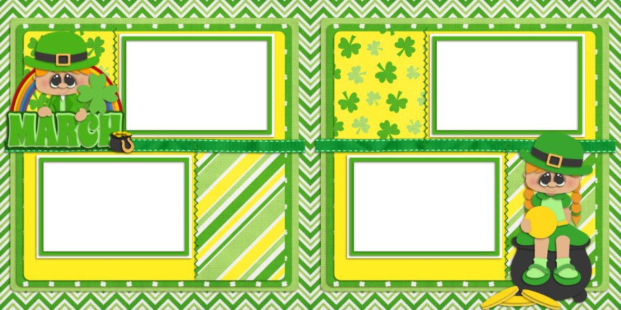 March - 358 - EZscrapbooks Scrapbook Layouts Months of the Year, seasons