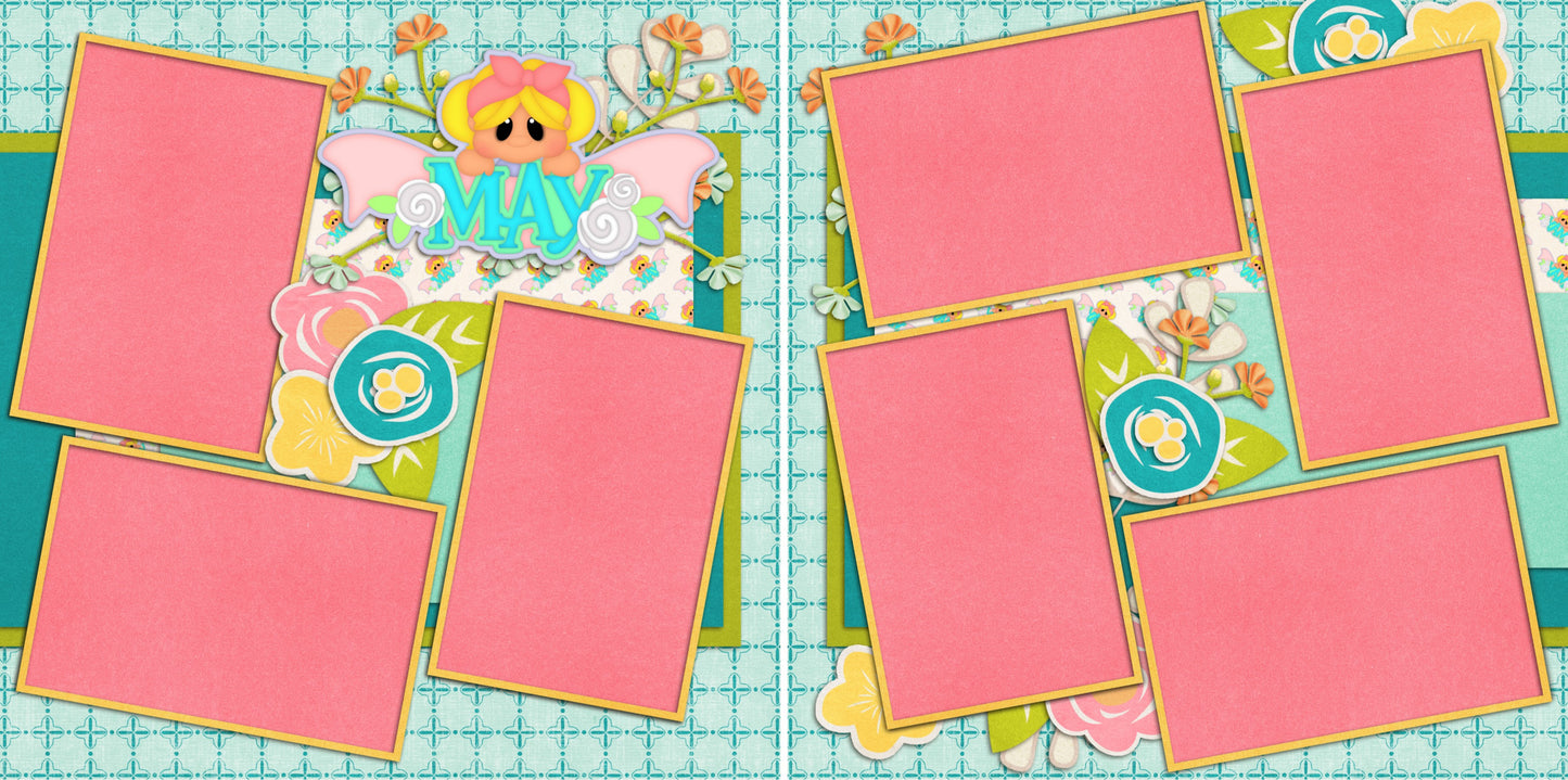 May TBD - 971 - EZscrapbooks Scrapbook Layouts Months of the Year, Spring - Easter