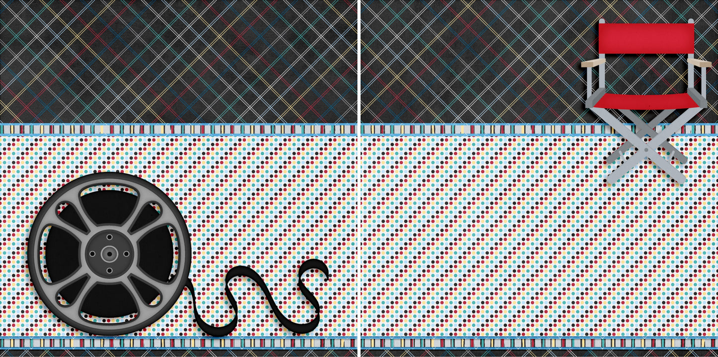 Movie Time NPM - 2477 - EZscrapbooks Scrapbook Layouts Family, Other