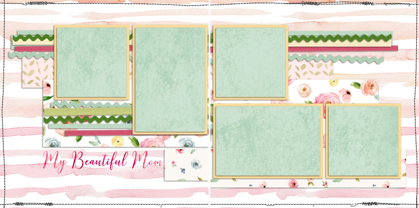 My Beautiful Mom - 2047 - EZscrapbooks Scrapbook Layouts Family