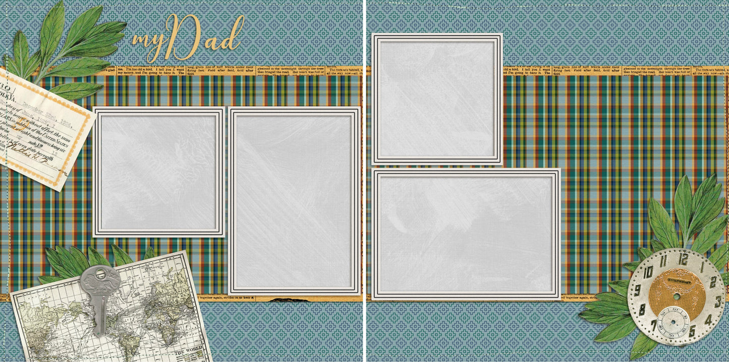 My Dad - 2046 - EZscrapbooks Scrapbook Layouts Family