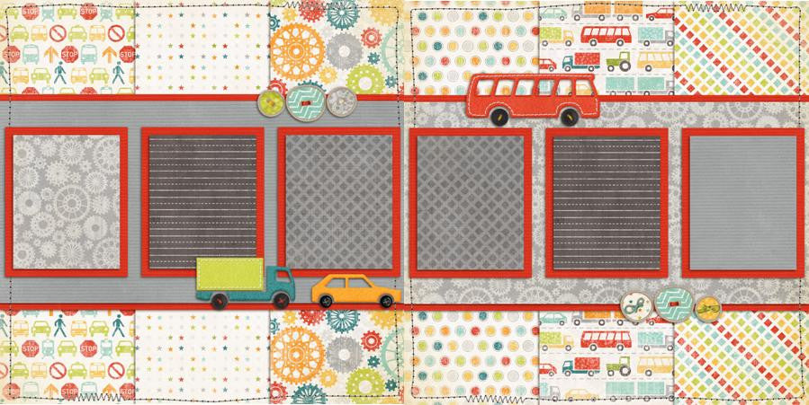 On the Go - 276 - EZscrapbooks Scrapbook Layouts Baby - Toddler, Boys