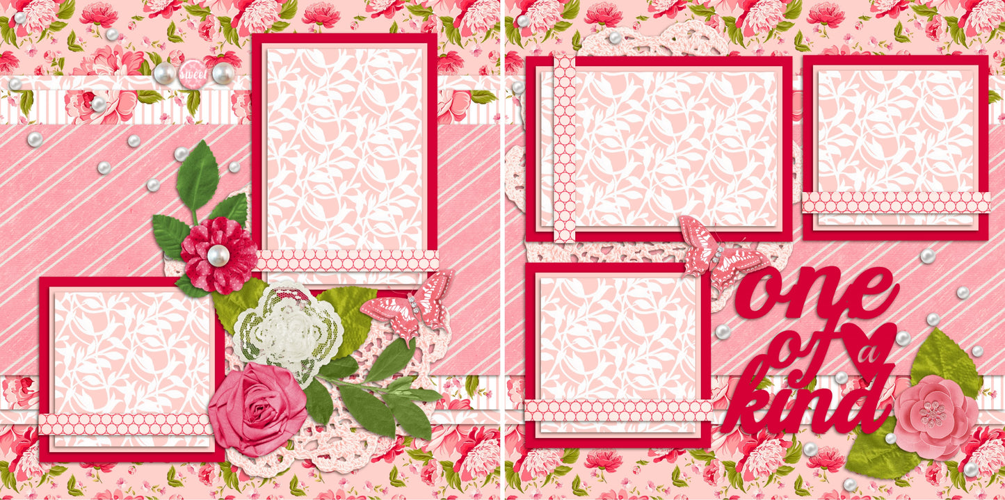 One of a Kind - 2205 - EZscrapbooks Scrapbook Layouts Girls, Other