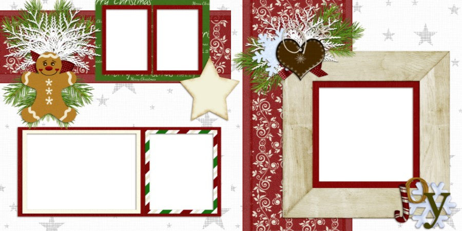 Christmas - Digital Scrapbook Pages - INSTANT DOWNLOAD - EZscrapbooks Scrapbook Layouts