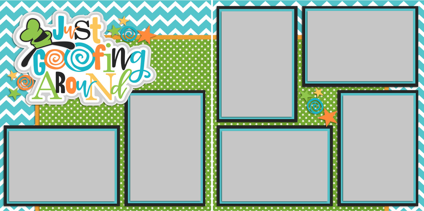 Just Goofin' Around - 2231 - EZscrapbooks Scrapbook Layouts Disney