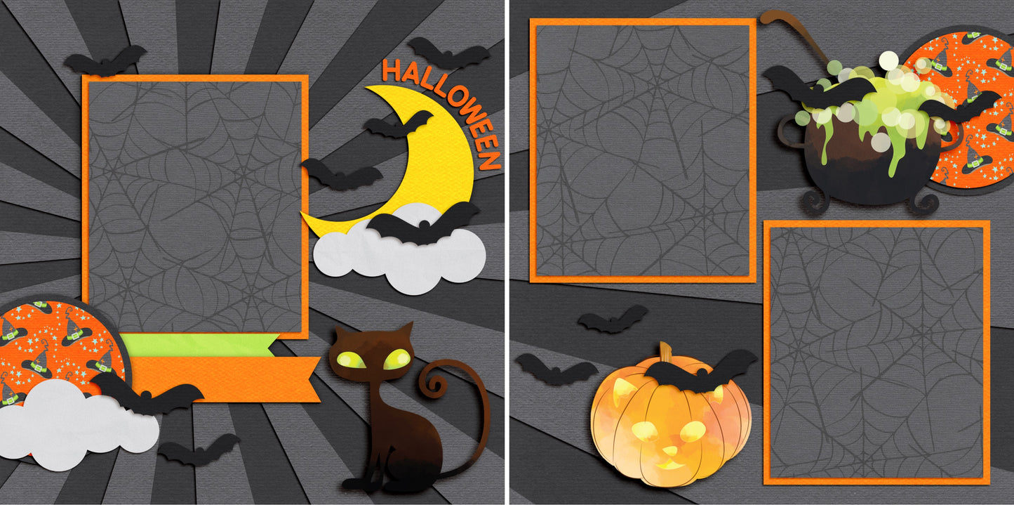 Halloween - 4378 - EZscrapbooks Scrapbook Layouts Halloween