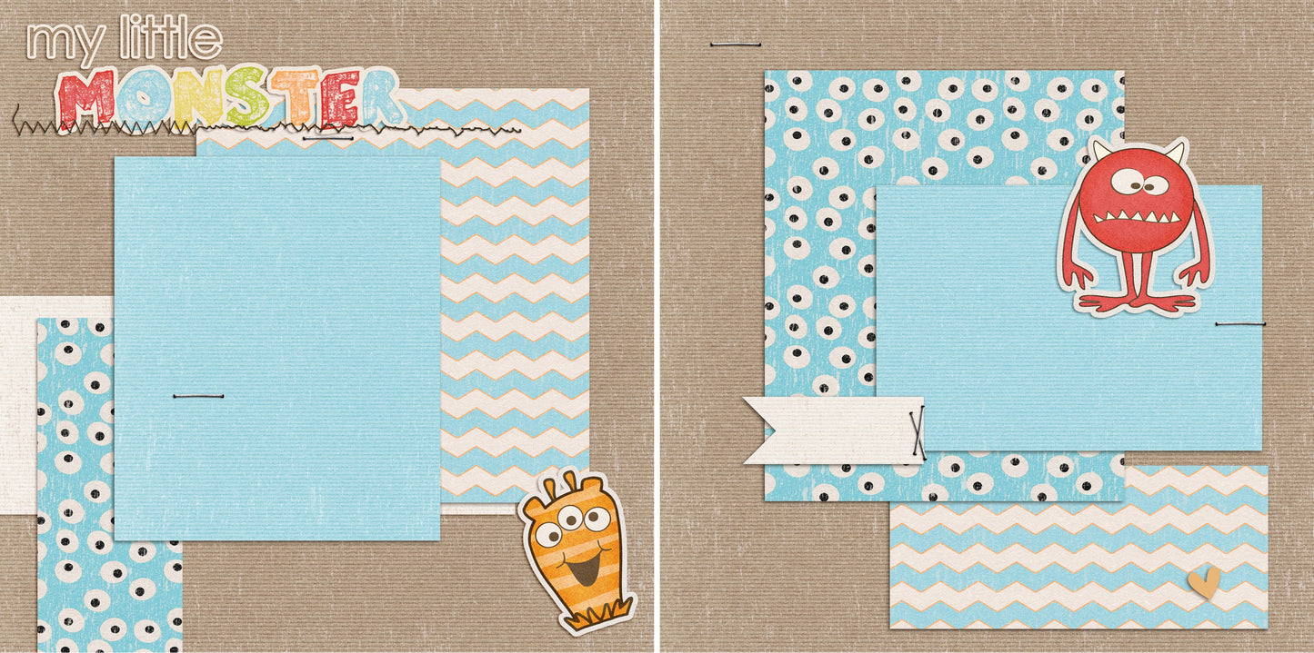 My Little Monster NPM - 4499 - EZscrapbooks Scrapbook Layouts Baby - Toddler, Kids