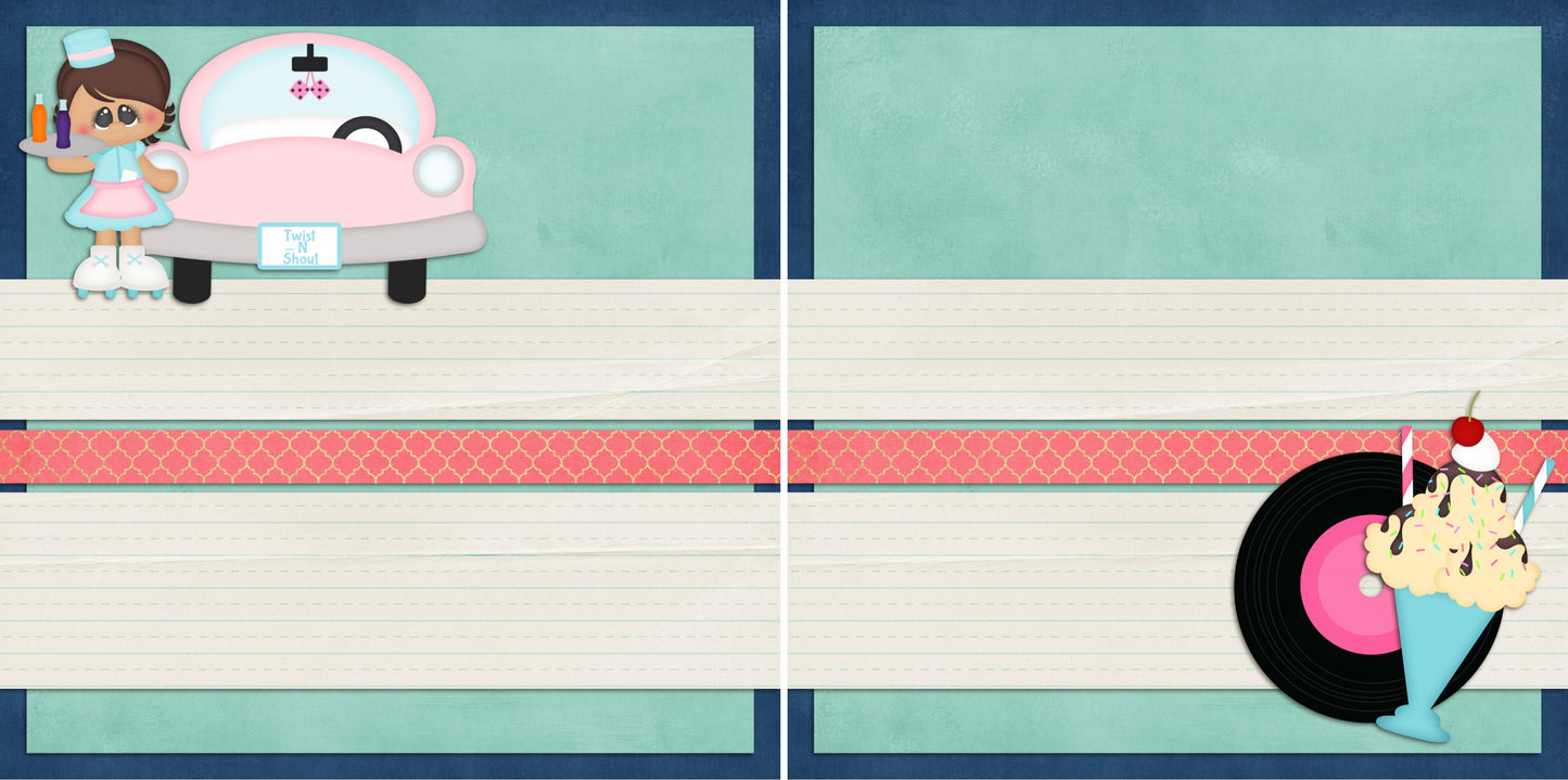 Lost in the 50's NPM - 2435 - EZscrapbooks Scrapbook Layouts 50's, Decades Past