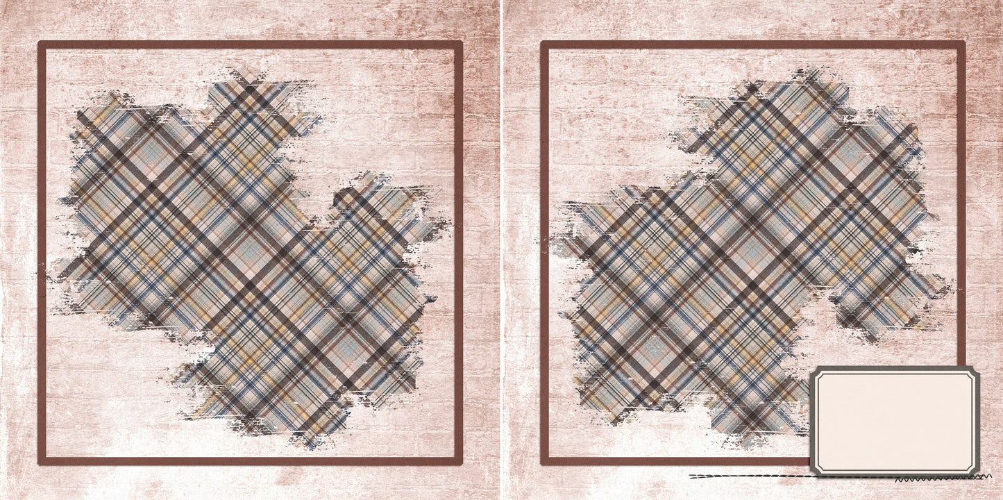 Splash of Plaid NPM - 5521 - EZscrapbooks Scrapbook Layouts Other