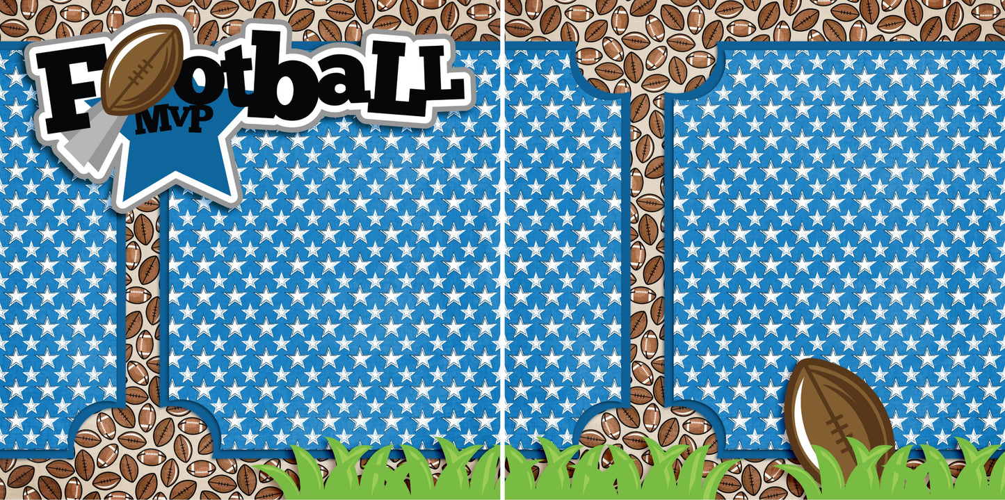 Football MVP Blue NPM - 3251 - EZscrapbooks Scrapbook Layouts football, Sports