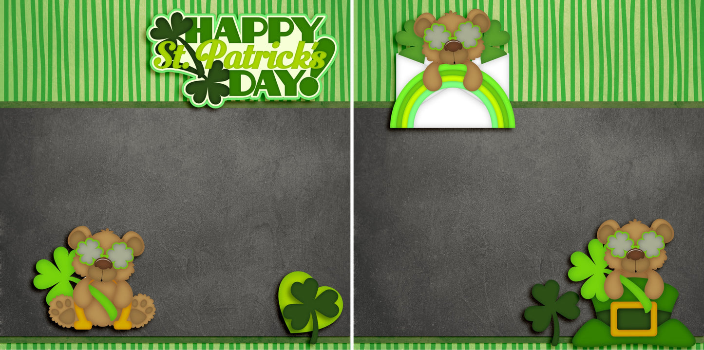Happy St Patrick's Day NPM - 2823 - EZscrapbooks Scrapbook Layouts St Patrick's Day