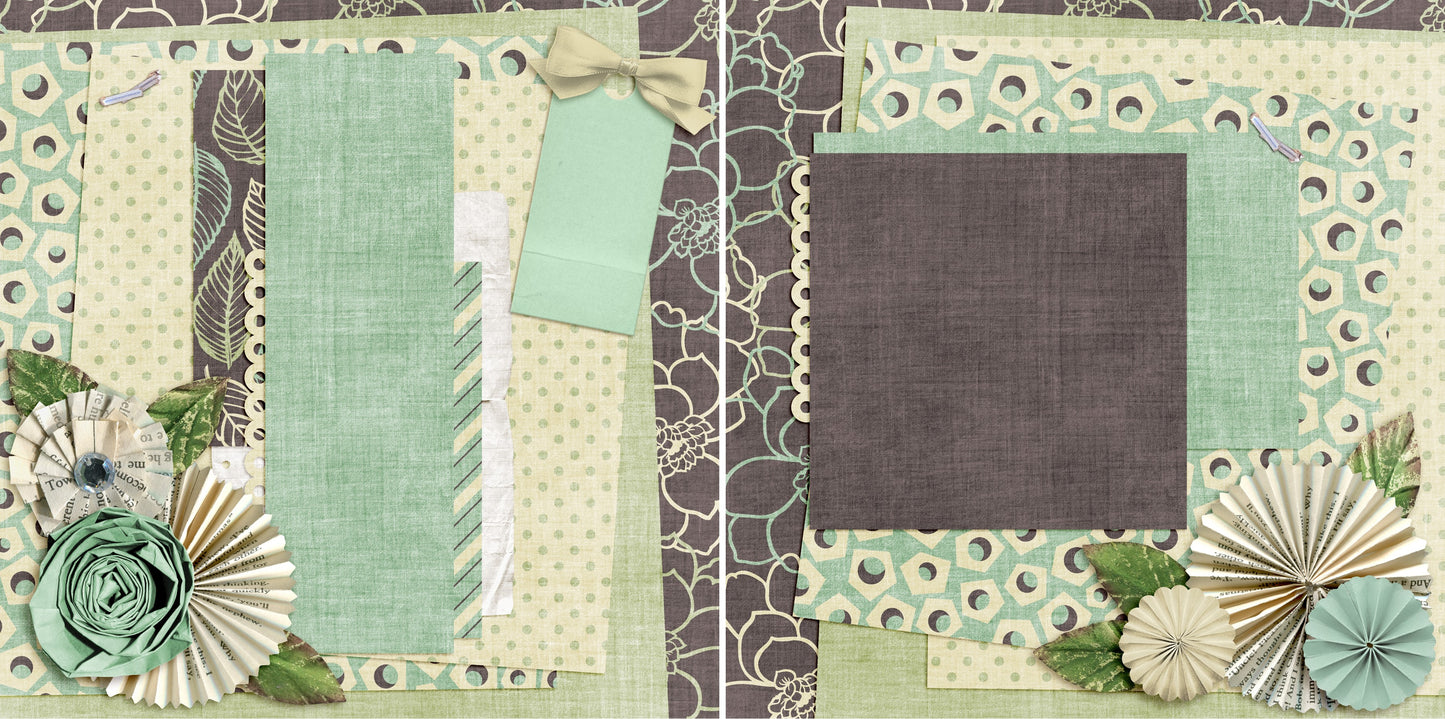 Mint Green NPM - 4525 - EZscrapbooks Scrapbook Layouts Girls