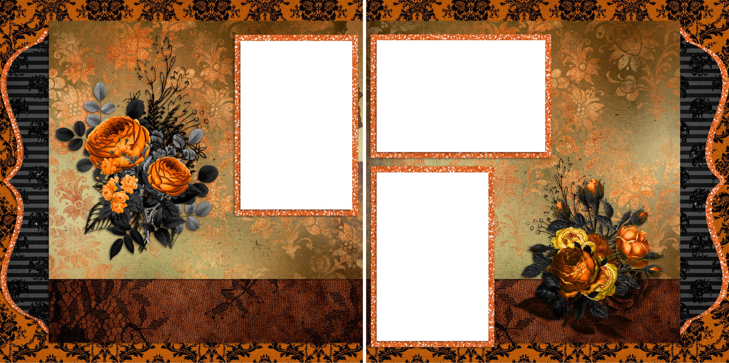 October Rose - Digital Scrapbook Pages - INSTANT DOWNLOAD - EZscrapbooks Scrapbook Layouts Girls, Heritage, Other