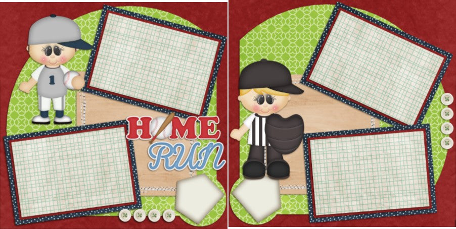 Home Run - 48 - EZscrapbooks Scrapbook Layouts baseball, Sports