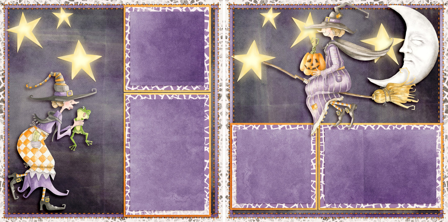 Witchy Night - 3874 - EZscrapbooks Scrapbook Layouts Halloween