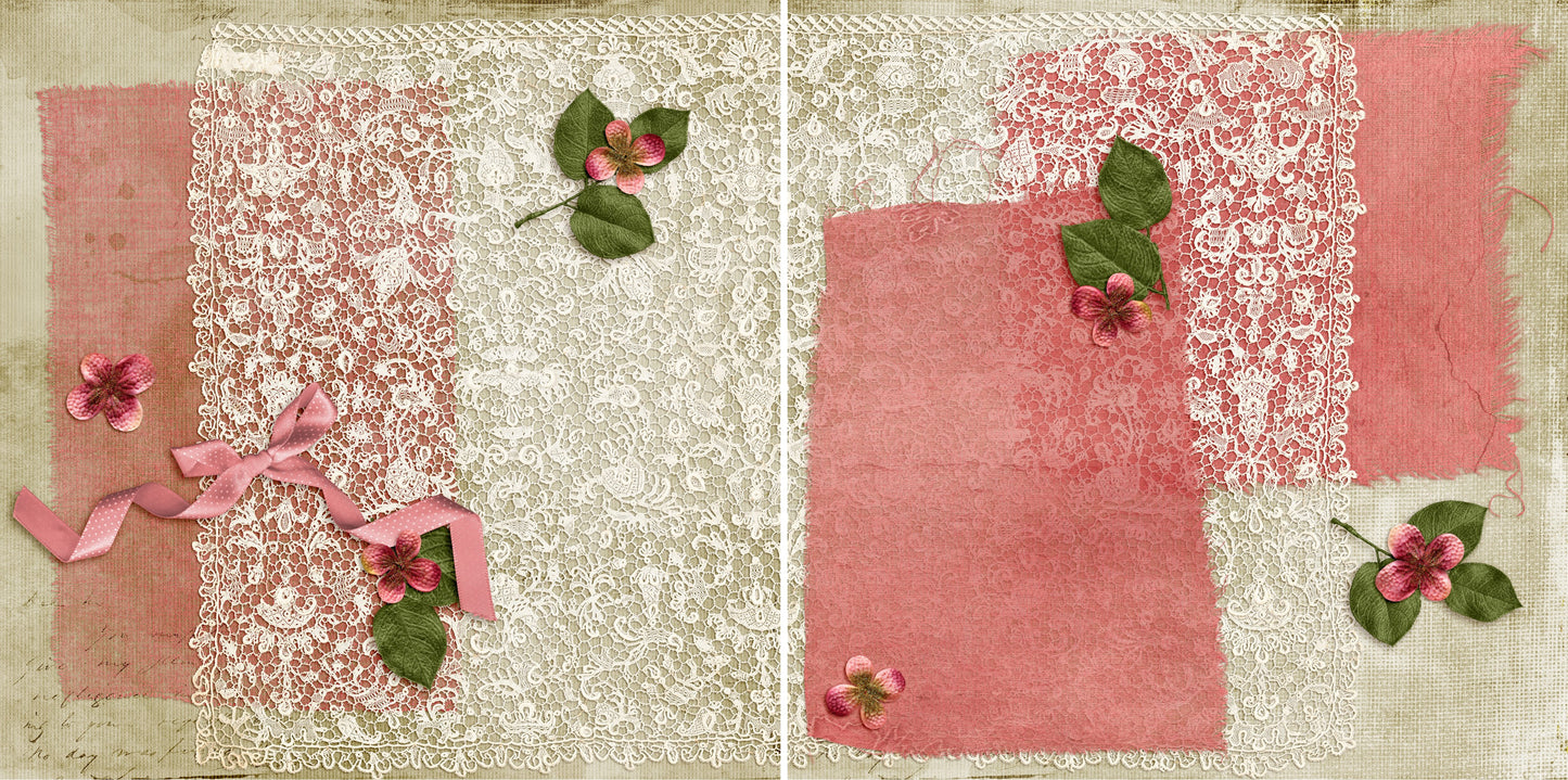 Pink Pretties NPM - 4519 - EZscrapbooks Scrapbook Layouts Heritage, Other