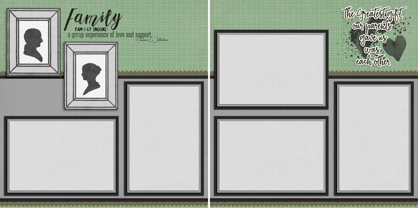 Family - 4398 - EZscrapbooks Scrapbook Layouts Family