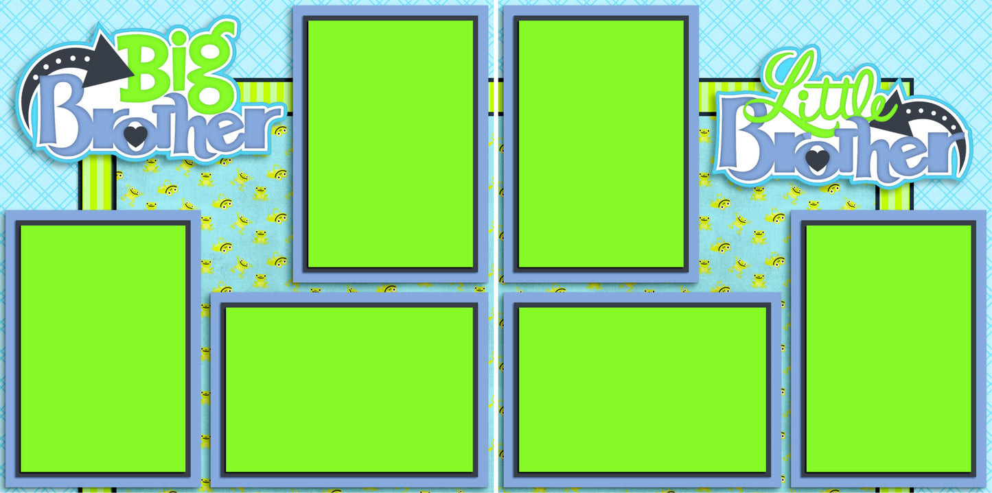 Brothers - 3138 - EZscrapbooks Scrapbook Layouts brother, Family